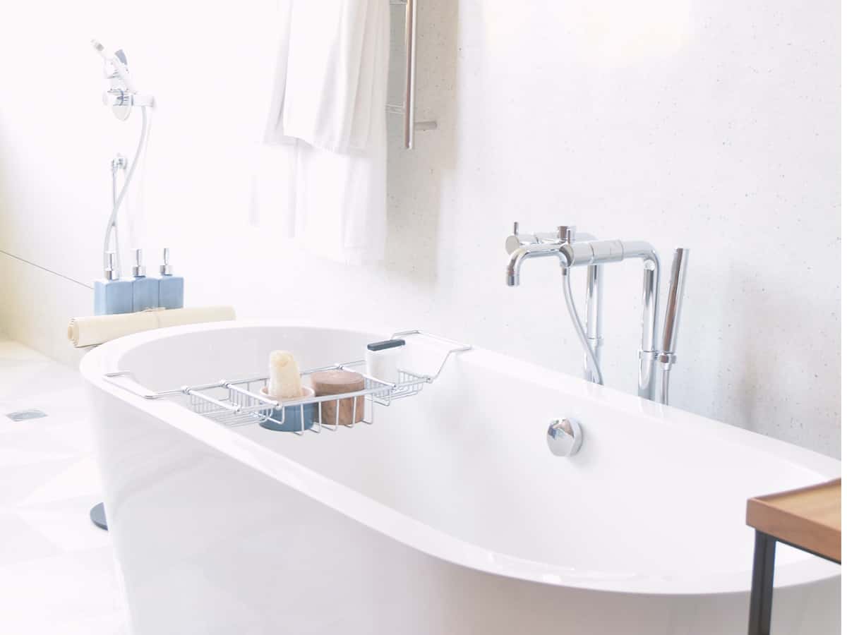 This image features a white tub.