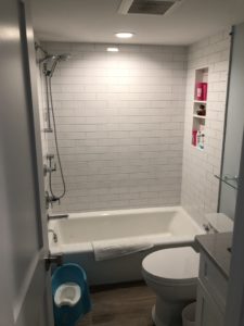 This image features a white tub. 